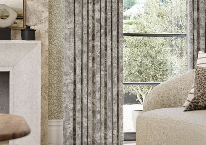 Cyrus Crushed Velvet, Bright Silver - Made to Measure Curtains - Image 5